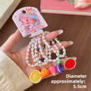 5-Piece Fruit Resin Hair Accessories Set with 5-Type Fruit Hair & Ear Clips, Hair Ties and Pearl Bracelet, Cute Colourful Summer Fruity Headwear Kit for Daily Wear, Party Styling and Girls Gift Giving