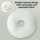 Gold 30CM Round Ear Protection Pillow with Hole Design – Milk Silk Removable Cover and PP Cotton Core, Side Sleeper Pillow & Neck Support Cushion for Ear Pressure Relief