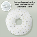 Boer Grey 30CM Round Ear Protection Pillow with Hole Design – Milk Silk Removable Cover and PP Cotton Core, Side Sleeper Pillow & Neck Support Cushion for Ear Pressure Relief