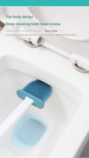 9-piece White and Orange Complete Home Cleaning Brush Set - Stainless Steel Telescopic Bathroom Scrubber and Wall Mounted Silicone Toilet Brush Kit with Multiple Replaceable Heads for Deep Cleaning Tiles, Floors, and Toilets