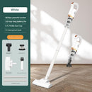 White Cordless Handheld Vacuum Cleaner - 8500Pa Powerful Suction, 700mL Dust Cup, USB Rechargeable with 2000mAh Battery, 3 Brush Heads, 2 Extension Rods, Lightweight Stick Vacuum for Home, Car, Pet Hair, Carpet and Hardwood Floor Cleaning