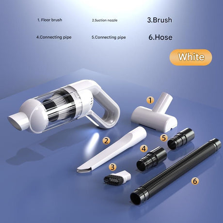 Cordless Handheld Vacuum Cleaner set -  USB Rechargeable Portable Car Vacuum with Detachable Nozzle, Lightweight Dust Buster for Car Interior, Home, Office and Pet Hair