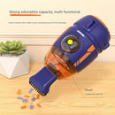 Grey Rocket Desktop Vacuum Cleaner - USB Rechargeable, 500mAh Battery, Two Types of Suction Nozzles, Transparent Dustbin - Compact Handheld Vacuum for Keyboard, Eraser Shavings, Desk & Car Cleaning
