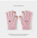 Pink Winter Cashmere-Like Scarf and Gloves Gift Set for Women - Solid Color Tassel Warm Neck Wrap with Touchscreen Knit Mittens, Premium Gift Box - Birthday & Holiday Present