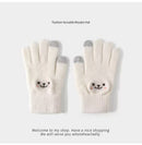 White Winter Cashmere-Like Scarf and Gloves Gift Set for Women - Solid Color Tassel Warm Neck Wrap with Touchscreen Knit Mittens, Premium Gift Box - Birthday & Holiday Present