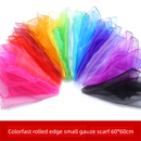 6-piece 60*60 cm(Red and Orange and Yellow and Green and Blue and Purple) Kids Magic Scarf Set -  Colourful Chiffon Dance Scarves for Performance Play, Lightweight Rainbow Juggling Scarves, Creative Movement and Party Game Props