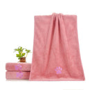 Pink 50*100cm Pet Drying absorbent Towel for Dogs and Cats - Quick Dry Super Absorbent Microfiber Bath Towel with Paw Print Design - Large Size Grooming Towel for Pets