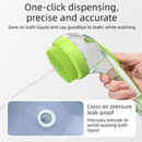 2-Piece Pet Cleaning Set - Blue Silicone Bath Brush with Liquid Dispenser and Grey 40*80cm  Microfiber Drying Towel, Cleaning Leak-Proof Massage Scrubber for Dogs and Cats