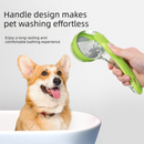 2-Piece Pet Cleaning Set - Blue Silicone Bath Brush with Liquid Dispenser and Brown 40*80cm  Microfiber Drying Towel, Cleaning Leak-Proof Massage Scrubber for Dogs and Cats