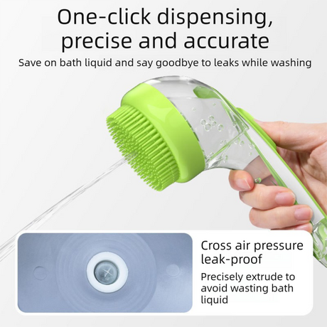2-Piece Pet Cleaning Set - Blue Silicone Bath Brush with Liquid Dispenser and Brown 40*80cm  Microfiber Drying Towel, Cleaning Leak-Proof Massage Scrubber for Dogs and Cats