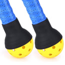 2-piece Black Silicone Pickleball Ball Retriever Attachment for Paddle Handle Easy Ball Pickup Training Accessory  No Bend Training Aid for Players
