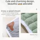 2-piece S size Green Pet Winter Comfort Bundle – 50*36cm Plush Pet Blanket and 40*25cm Thickened Pet Sleeping Bed Set for Dogs and Cats, Double-Sided Warm Blanket with Soft Plush Bed Cushion