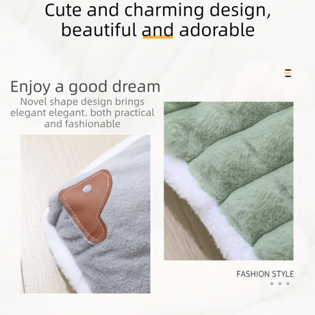2-piece L size Green Pet Winter Comfort Bundle – 70*55cm Plush Pet Blanket and 60*40cm Thickened Pet Sleeping Bed Set for Dogs and Cats, Double-Sided Warm Blanket with Soft Plush Bed Cushion