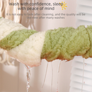 2-piece L size Green Pet Winter Comfort Bundle – 70*55cm Plush Pet Blanket and 60*40cm Thickened Pet Sleeping Bed Set for Dogs and Cats, Double-Sided Warm Blanket with Soft Plush Bed Cushion