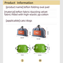 Dark yellow M size Portable Foldable Pet Bed Mat – Waterproof Travel Dog Bed and Cat Cushion with Carry Handles, Removable Washable Cover, Plush Comfort Padding for Indoor and Outdoor Use