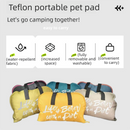 Green M size Portable Foldable Pet Bed Mat – Waterproof Travel Dog Bed and Cat Cushion with Carry Handles, Removable Washable Cover, Plush Comfort Padding for Indoor and Outdoor Use