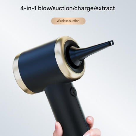 Black Handheld Cordless set   Vacuum Cleaner Air Duster 4-in-1 Mini Vacuum Blower Rechargeable Portable Auto Home Cleaning Tool with Storage Case