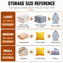 18-piece Travel Vacuum Storage Bags Set for Clothes and Bedding, Space Saving Compression Bags for Suitcases, Wardrobes and Seasonal Storage, Reusable PA+PE Vacuum Seal Bags