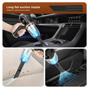 8-piece  Black Handheld Cordless Vacuum Cleaner & Air Duster 2-in-1(2 x 1500mAh), Portable Car and Home Cleaning Vacuum with Digital Display
