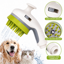 White Pet Bathing Shower Sprayer Brush with Water  Control Switch Control Dog Grooming Massage Shampoo Rinse Tool