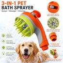 Blue Pet Bathing Shower Sprayer Brush with Water  Control Switch Control Dog Grooming Massage Shampoo Rinse Tool