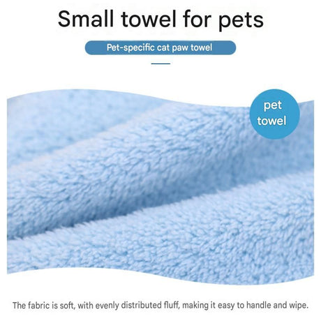2-piece Pink Quick-drying pet grooming glove towel; made of soft, highly absorbent coral fleece; suitable for drying dogs and cats after bathing.