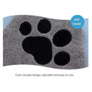 2-piece Pink Quick-drying pet grooming glove towel; made of soft, highly absorbent coral fleece; suitable for drying dogs and cats after bathing.