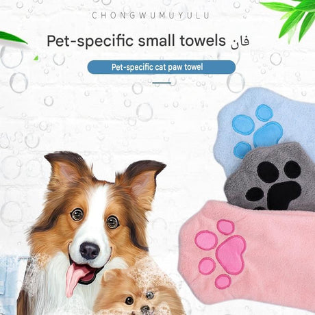 3-piece Pet Grooming Bathing Kit with 2 pack Blue Pet Drying Glove Towel and White Pet Shower Sprayer Brush Set - Coral Fleece Quick Dry Absorbent Cleaning Towel, Water Control Bath Tool for Dogs and Cats