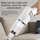 White Cordless Handheld Vacuum Cleaner with Extension Wand -  Wireless Home, Car and Pet Hair Vacuum, USB Rechargeable Lightweight Dust Mite Cleaner