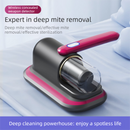 2-piece Home Cleaning  Bundle - Golden UV Mattress Mite Vacuum Cleaner & White Cordless Handheld Stick Vacuum Set, Wireless Rechargeable Home Car Pet Hair Cleaning Kit