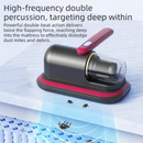 2-piece Home Cleaning  Bundle - Red UV Mattress Mite Vacuum Cleaner & White Cordless Handheld Stick Vacuum Set, Wireless Rechargeable Home Car Pet Hair Cleaning Kit