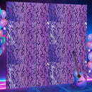 5 pcs Purple Lightning Tinsel Curtain Backdrop - Shimmer Foil Fringe Party Decoration for Birthday, Music Theme, Dance Party and Photo Booth