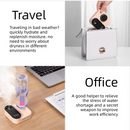 Green Mini Camera Humidifier, USB Rechargeable Portable Water Bottle Humidifier with LED Night Light, Wireless Desktop Mist Maker for Office, Bedroom, Travel & Car