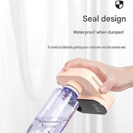 Pink Mini Camera Humidifier, USB Rechargeable Portable Water Bottle Humidifier with LED Night Light, Wireless Desktop Mist Maker for Office, Bedroom, Travel & Car