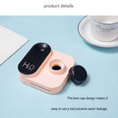Pink Mini Camera Humidifier, USB Rechargeable Portable Water Bottle Humidifier with LED Night Light, Wireless Desktop Mist Maker for Office, Bedroom, Travel & Car