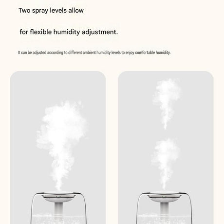 White 650ML USB Mini Humidifier with Aromatherapy Function, Cool Mist Air Humidifier for Bedroom, Home Office, Quiet Large Mist Output Diffuser with Night Light
