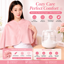 2 pcs Relaxing Winter Set - Pink  Nursing Cape and White Mini Humidifier Soothing – Soft Postpartum Shawl & 650ml USB Air Humidifier for Home Comfort，Relax Self Care Present for Women