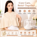 2 pcs Relaxing Winter Set - Beige Nursing Cape and White Mini Humidifier Soothing – Soft Postpartum Shawl & 650ml USB Air Humidifier for Home Comfort，Relax Self Care Present for Women