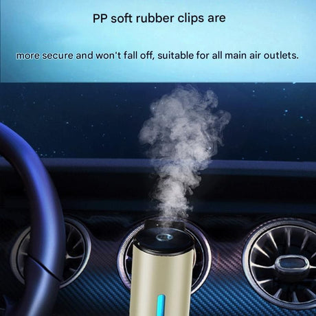 Blue Car Vent Air Freshener Diffuser (Includes a 10ml empty essential oil bottle) 3-Speed Adjustable Aroma Atomiser – Compact Aluminum Alloy USB Essential Oil Car Fragrance Clip