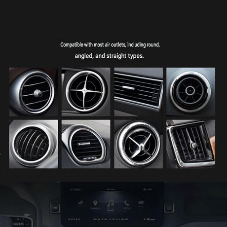 Green Car Vent Air Freshener Diffuser (Includes a 10ml empty essential oil bottle) 3-Speed Adjustable Aroma Atomiser – Compact Aluminum Alloy USB Essential Oil Car Fragrance Clip