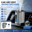 Silvery Car Vent Air Freshener Diffuser (Includes a 10ml empty essential oil bottle) 3-Speed Adjustable Aroma Atomiser – Compact Aluminum Alloy USB Essential Oil Car Fragrance Clip