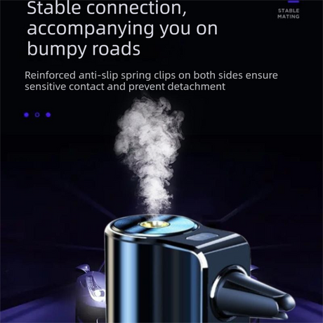 Silvery Car Vent Air Freshener Diffuser (Includes a 10ml empty essential oil bottle) 3-Speed Adjustable Aroma Atomiser – Compact Aluminum Alloy USB Essential Oil Car Fragrance Clip