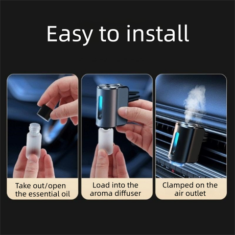 2 pcs Car interior essentials set-Green Car Air Vent Aroma Diffuser &Black Hanging Storage Bin- hanging storage container that is convenient to use and Compact