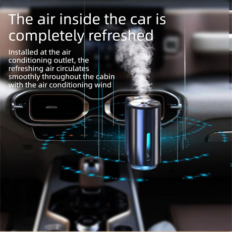 2 pcs Car interior essentials set-Silvery Car Air Vent Aroma Diffuser & Black Hanging Storage Bin- hanging storage container that is convenient to use and Compact