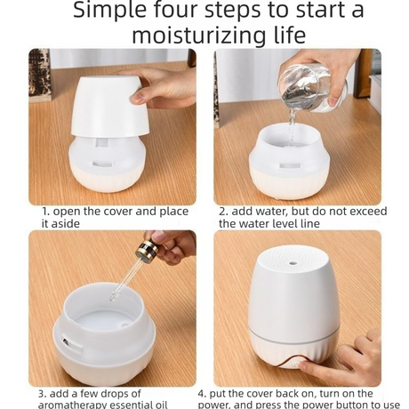 White Bud-shaped aroma diffuser 150ml Ultrasonic Aroma Diffuser Humidifier with Night Light – Essential Oil Fragrance Diffuser for Bedroom, Living Room, Office & Bathroom