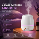 White Floral Shadow Aroma Diffuser 150ml Ultrasonic Aroma Diffuser Humidifier with Night Light – Essential Oil Fragrance Diffuser for Bedroom, Living Room, Office & Bathroom
