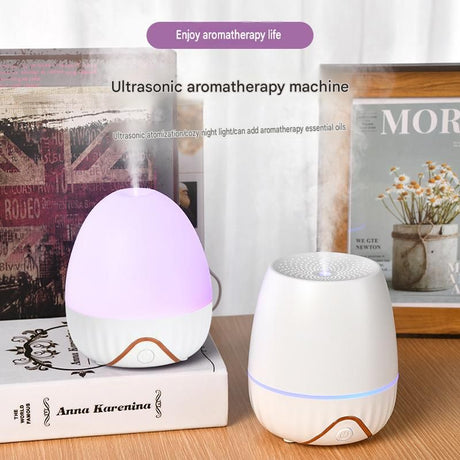 White Floral Shadow Aroma Diffuser 150ml Ultrasonic Aroma Diffuser Humidifier with Night Light – Essential Oil Fragrance Diffuser for Bedroom, Living Room, Office & Bathroom