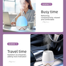 3-piece Office Comfort Gift Bundle Set – White Aromatherapy Diffuser, White Self-Stirring Cup & Khaki Sherpa Throw Blanket for Work, Home & Travel Relaxation（Please provide your own gift box）