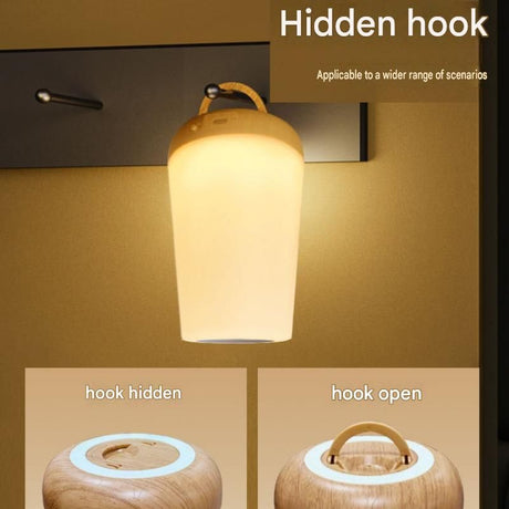 White LED Rechargeable Night Light with 13 Colors – 1200mAh Touch Bedside Lamp & Portable Ambient Lighting
