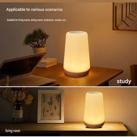 White LED Rechargeable Night Light with 13 Colors – 1200mAh Touch Bedside Lamp & Portable Ambient Lighting